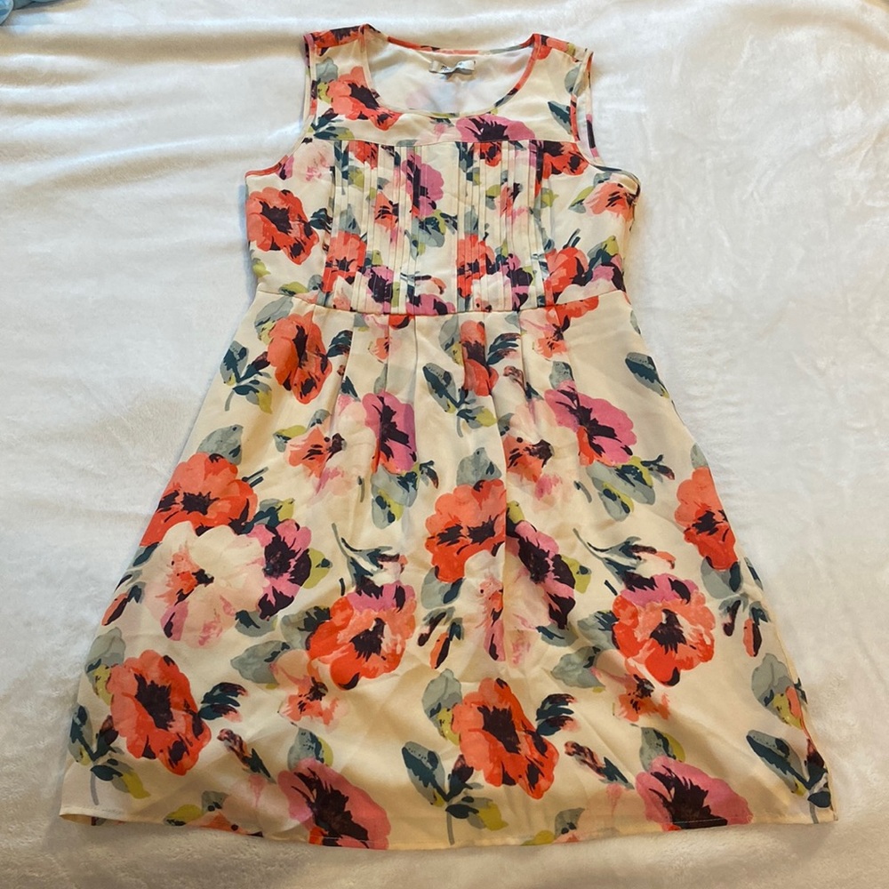 Madewell Flowered Silk Mini Dress with Pockets, 2
